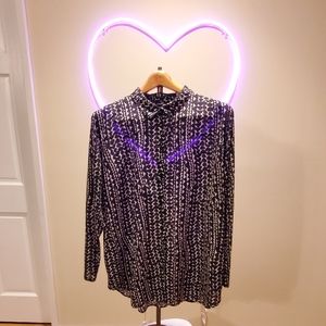 H&M ❤ heart button down shirt tunic